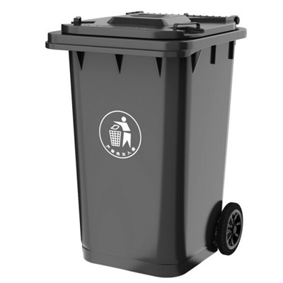 科力邦（Kelibang )塑料制品 KB1067 戶(hù)外垃圾桶 大號(hào)加厚240L商用塑料環(huán)衛(wèi)垃圾桶帶蓋輪工業(yè)小區(qū)物業(yè)翻蓋 灰色 